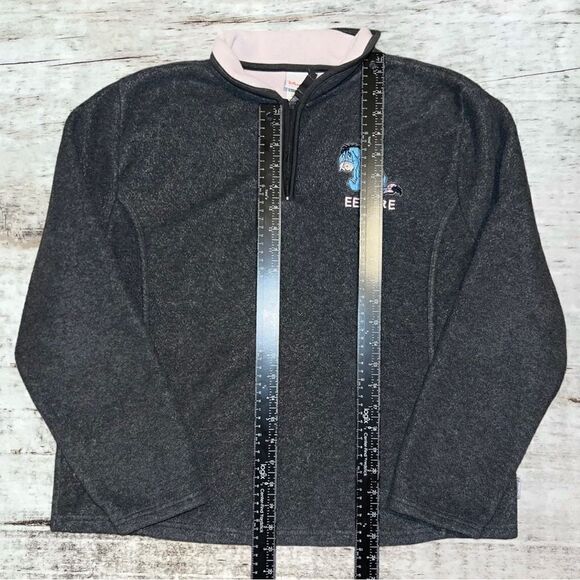 Disney Store Exclusive Eeyore Gray 1/4 Zip Fleece Pullover Sweater Womens Medium - Picture 4 of 11